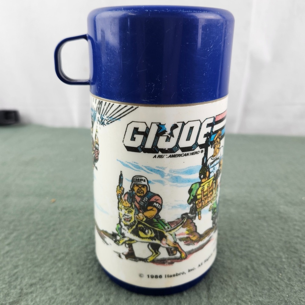 VINTAGE GI JOE ALADDIN THERMOS 1986 HASBRO‎ DUKE SNAKE EYES SCARLET - READ - Picture 2 of 8